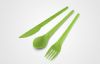 green color pla cutlery disposable eco friendly